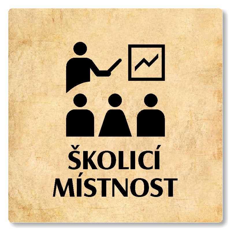 Školicí místnost, 148x148mm, pergamen, Nevada